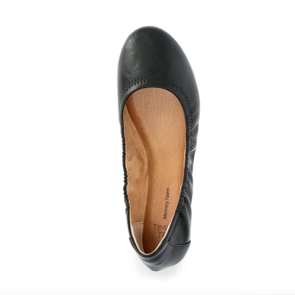 Time and Tru Women's Scrunch Ballet Flats BLACK - Picture 2 of 3